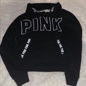 Pink sweatshirt quarter zip